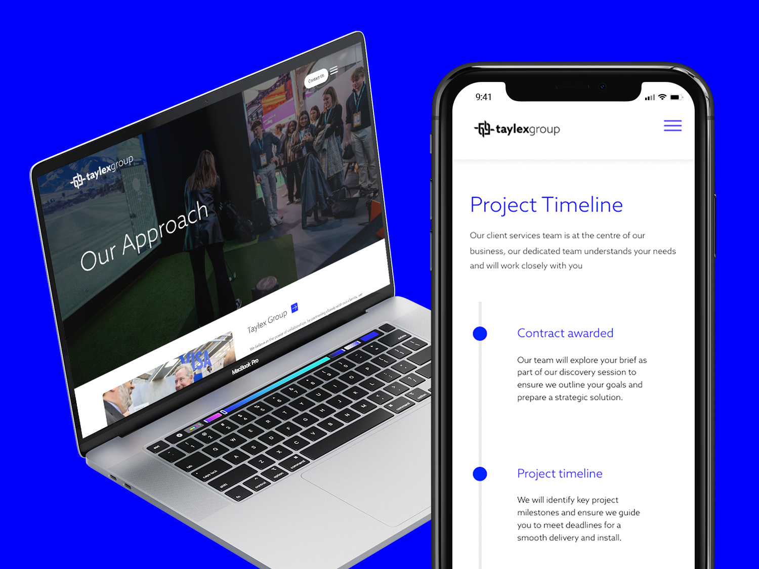 Taylex Group - Our Approach - Macbook & Phone