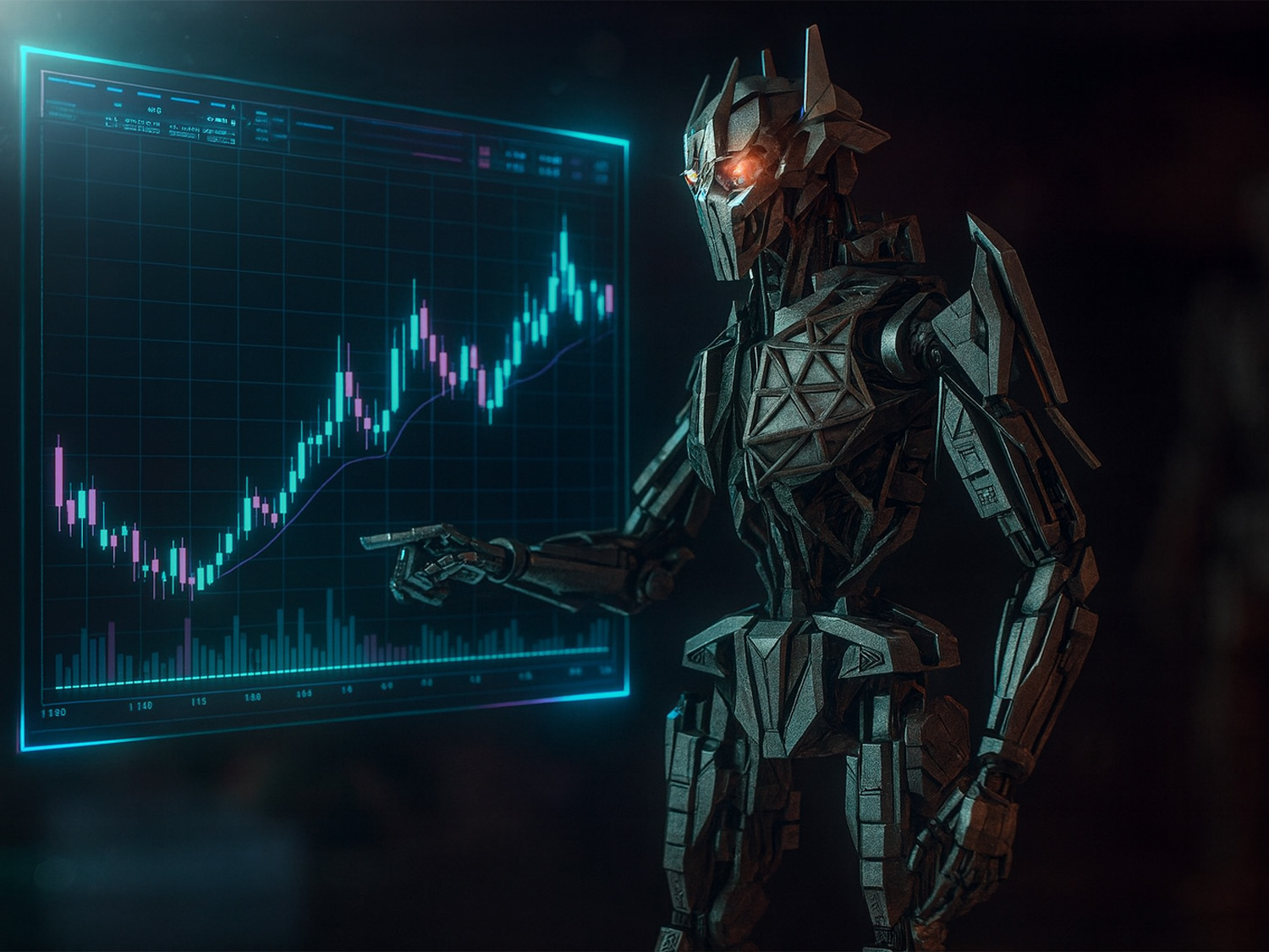 AI Robot PPC Graph Online Brand Positioning
